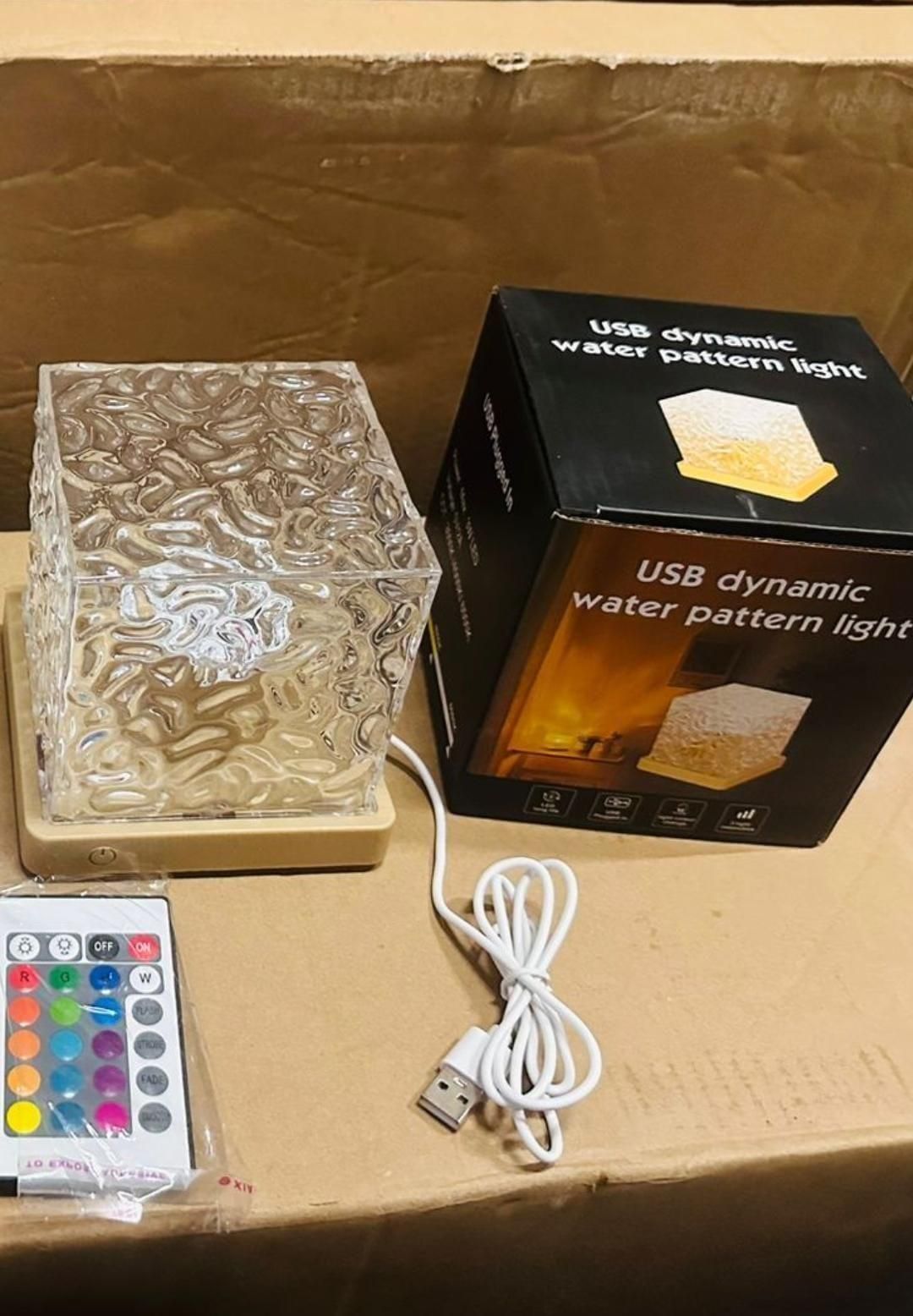 "AquaGlow™– 360° Rotating Night Light lamp".