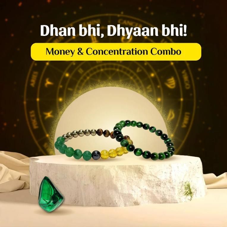 Money Magnet Fusion Band - Pyrite , Citrine, Tiger Eye, and Green Aventurine,