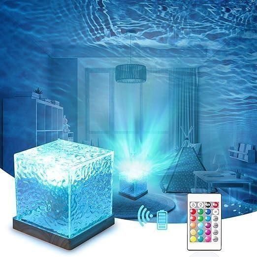 "AquaGlow™– 360° Rotating Night Light lamp".