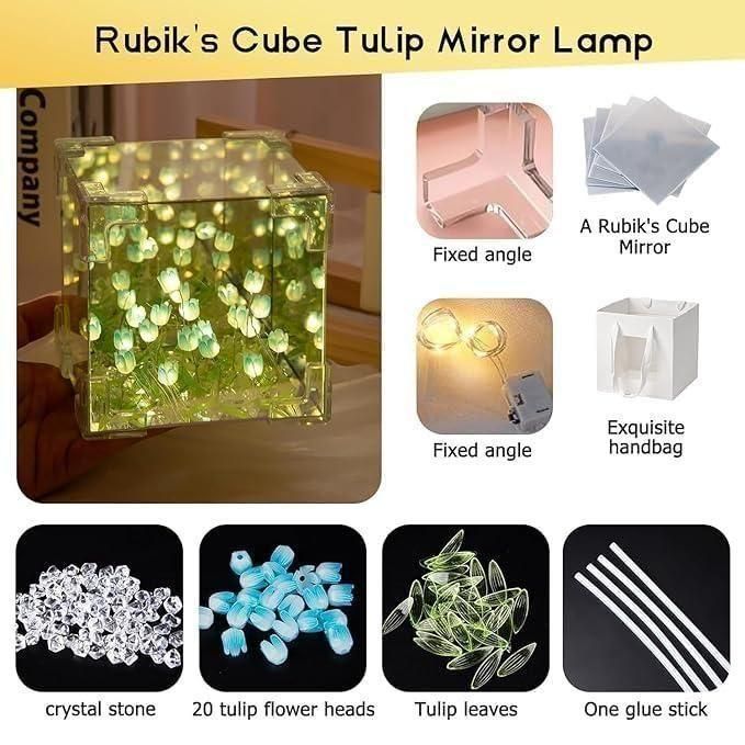 "BloomGlow™ Mini Tulip Lamp – Soft LED Flower Light"