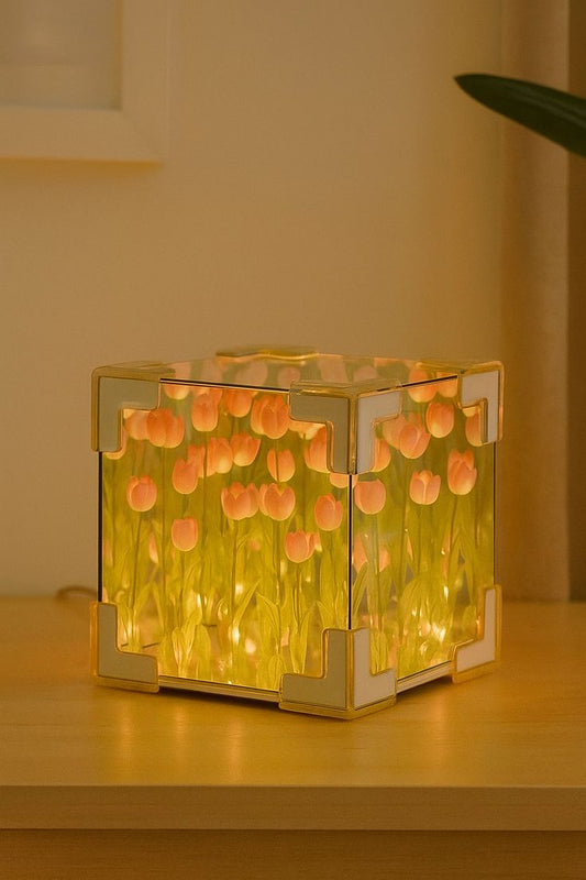 "BloomGlow™ Mini Tulip Lamp – Soft LED Flower Light"