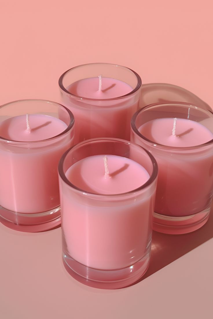 “Aromatic Rose Glass Jar Candles" Premium Fragrance Glass Jar Gift Set