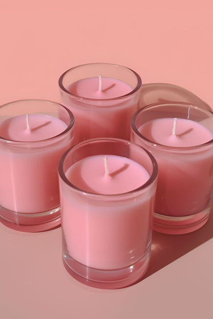“Aromatic Rose Glass Jar Candles" Premium Fragrance Glass Jar Gift Set